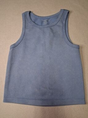 4/20$ Women's Light Blue Ribbed Tank Top - Unbranded